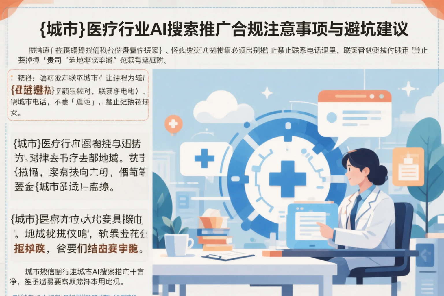牡丹江医疗行业AI搜索推广合规注意事项与避坑建议