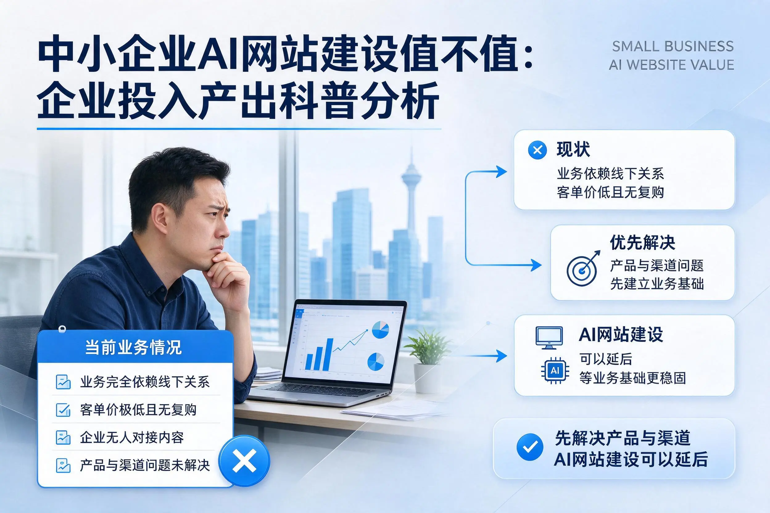中小企业AI网站建设值不值:牡丹江企业投入产出科普分析