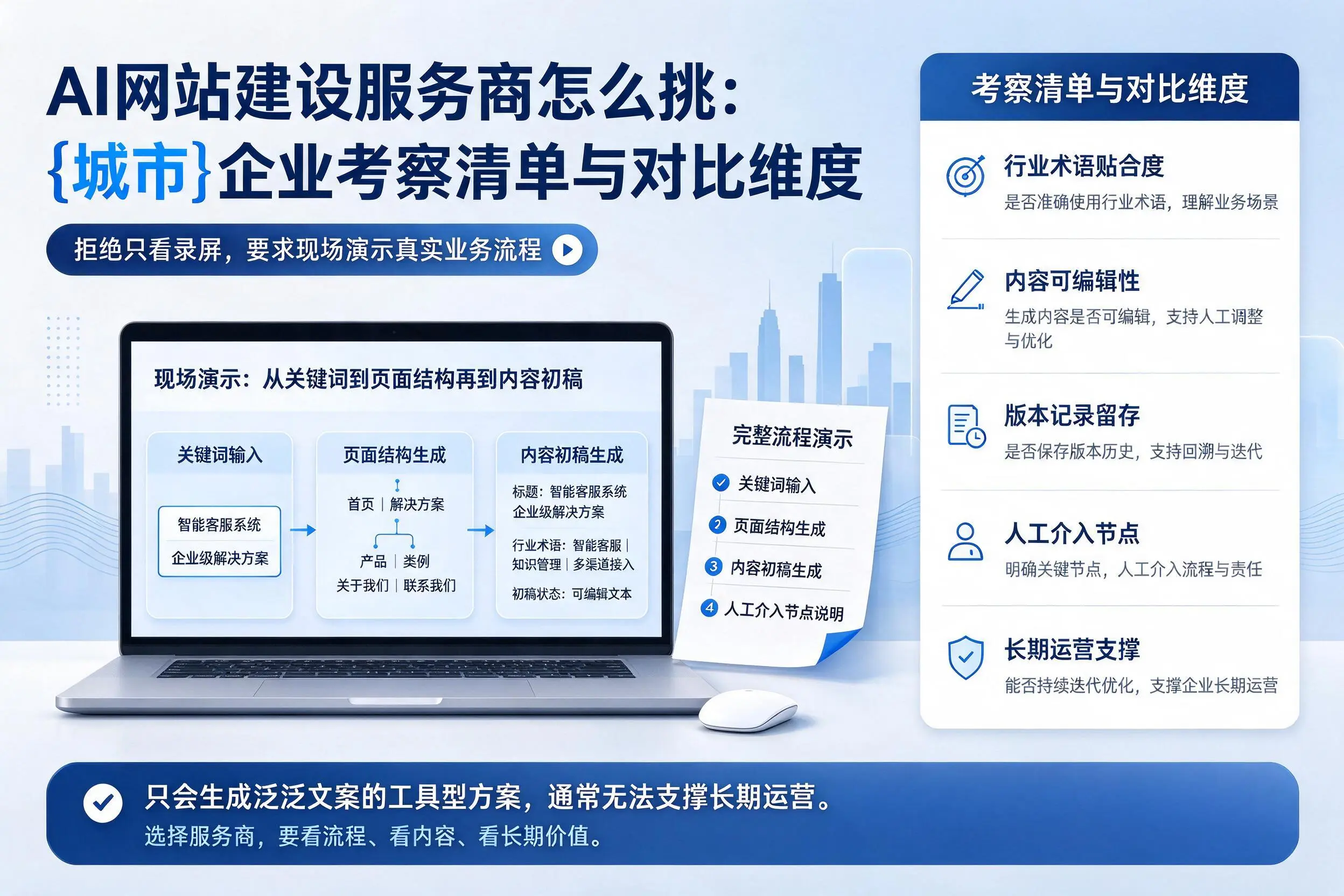 AI网站建设服务商怎么挑：牡丹江企业考察清单与对比维度