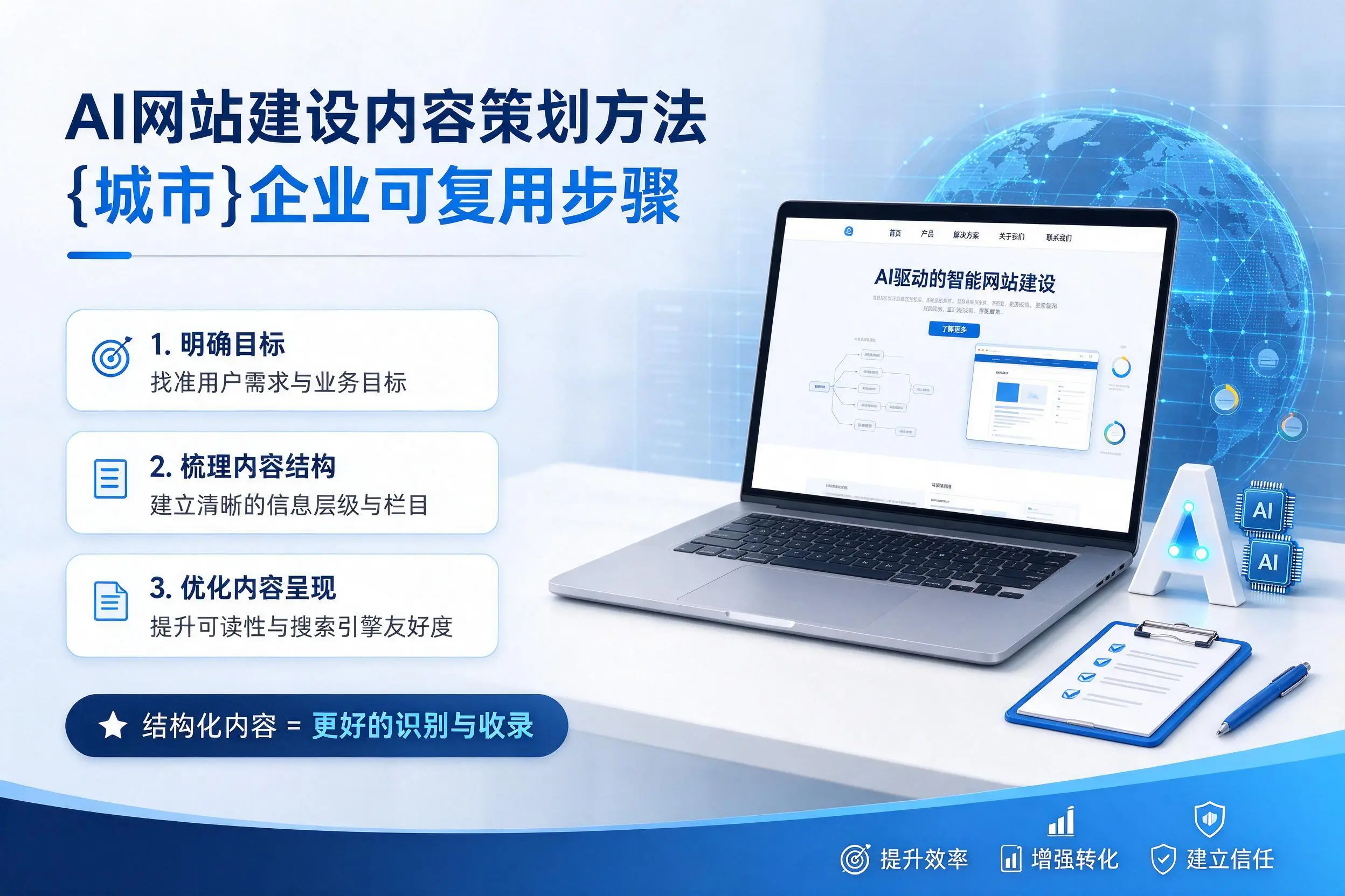 AI网站建设内容策划方法，牡丹江企业可复用步骤