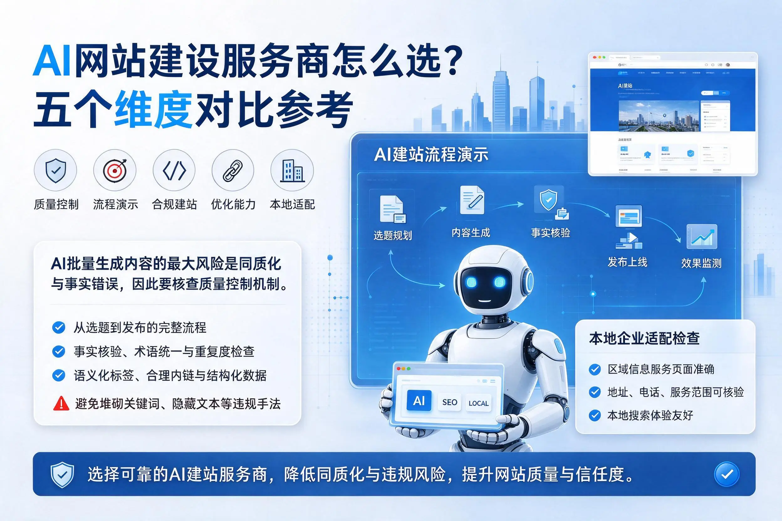 牡丹江AI网站建设服务商怎么选？五个维度对比参考